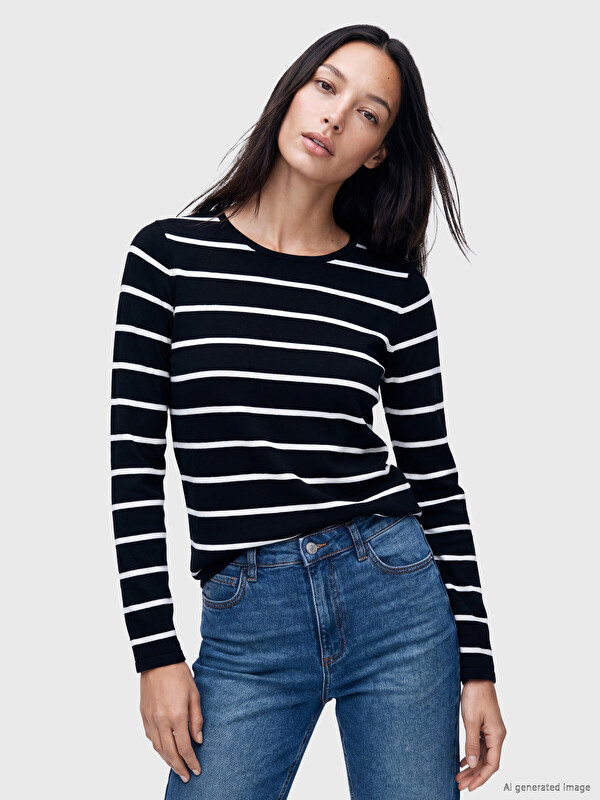 LCWAIKIKI Classic Crew Neck Striped Women's Knitwear Sweater