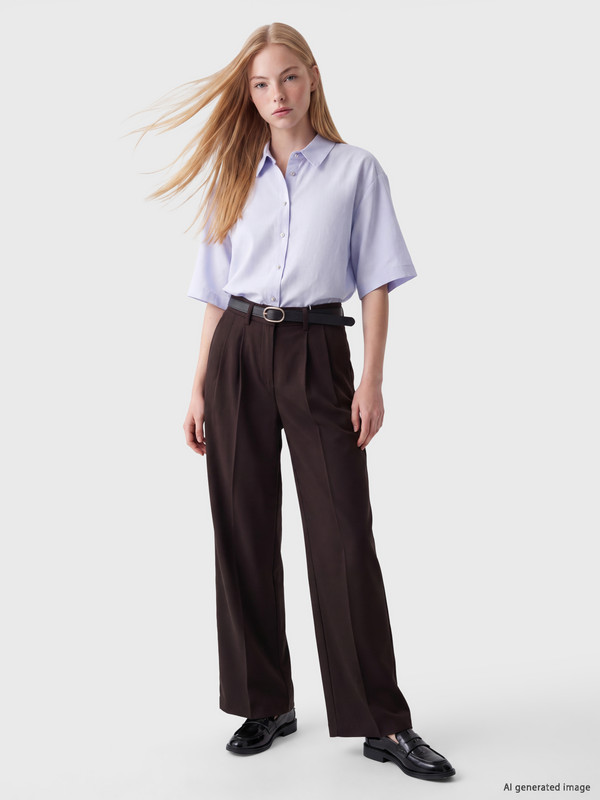 XSIDE Belted Women's Fabric Trousers