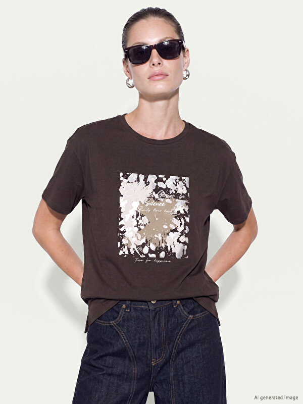 LCW EVERYDAY Printed %100 Cotton Women's T-Shirt