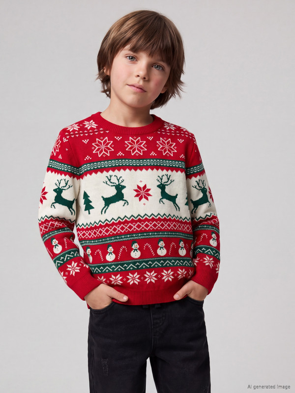 LCW Kids Boy Red Sweater