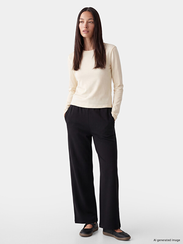 LCW EVERYDAY Beli Lastikli Soft Touch Kadın Eşofman Altı