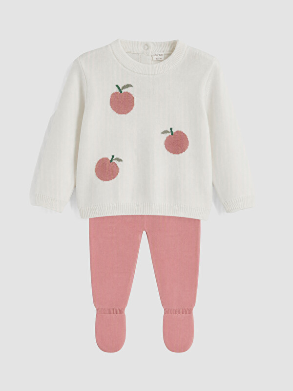 LCW baby Patterned Baby Girls' Knitwear Set
