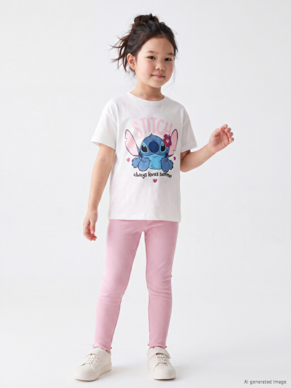 LCW Kids Beli Lastikli Kız Çocuk Tayt