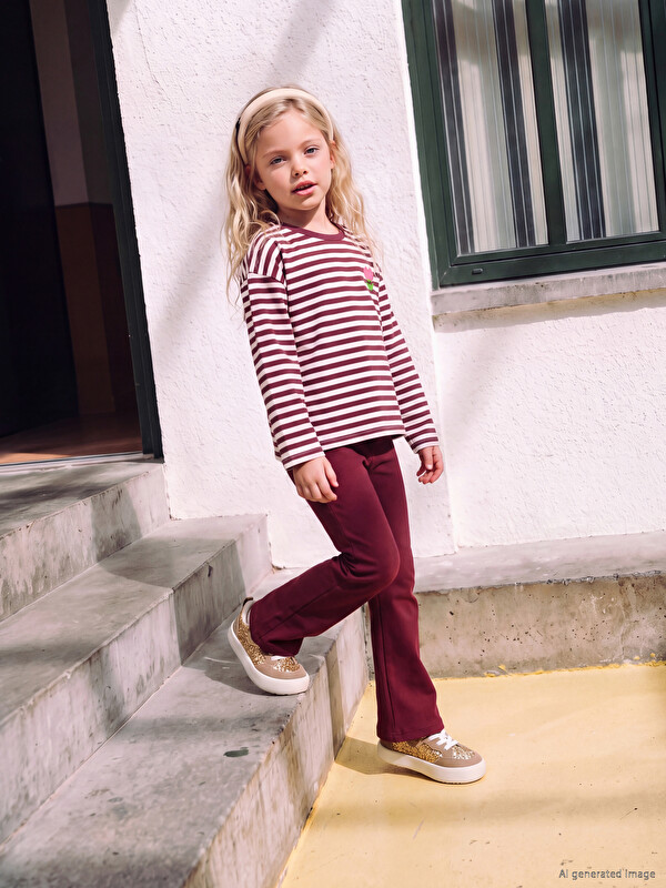 LCW Kids Elastic Waist Girls' Flare Leggings