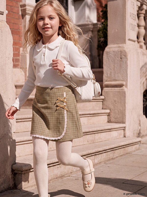 LCW Kids Bebe Yaka Kız Çocuk Tişört