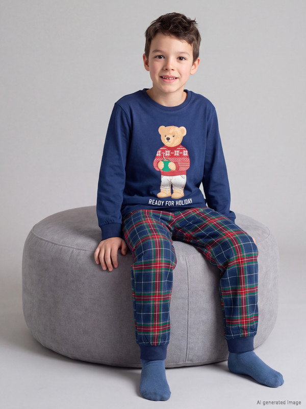 LCW Kids Printed Boys' Pyjamas Set