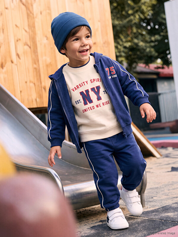 LCW baby New York Printed Baby Boys' 3-Piece Set