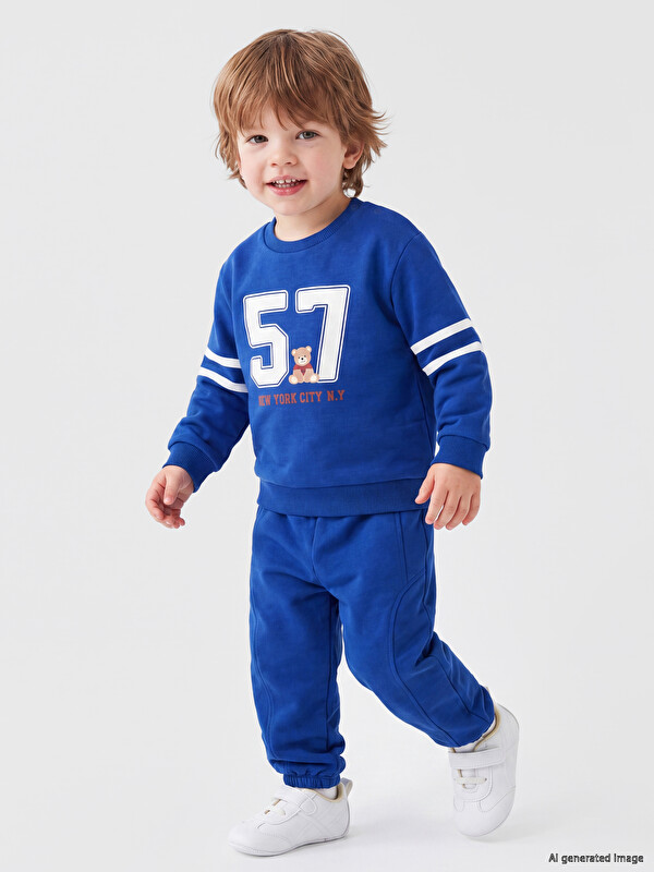 LCW baby NYC Printed Baby Boys' Tracksuit Set