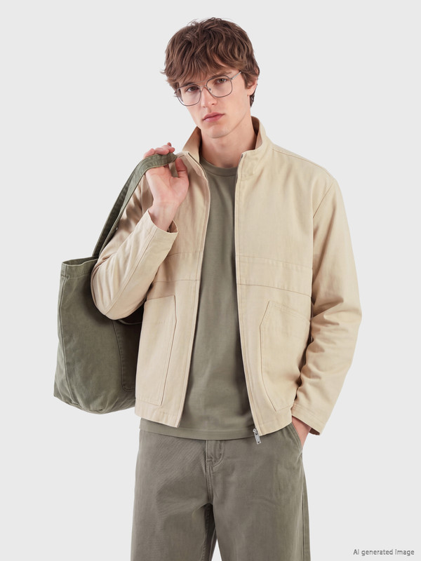 XSIDE Stand Collar Men's Gabardine Jacket