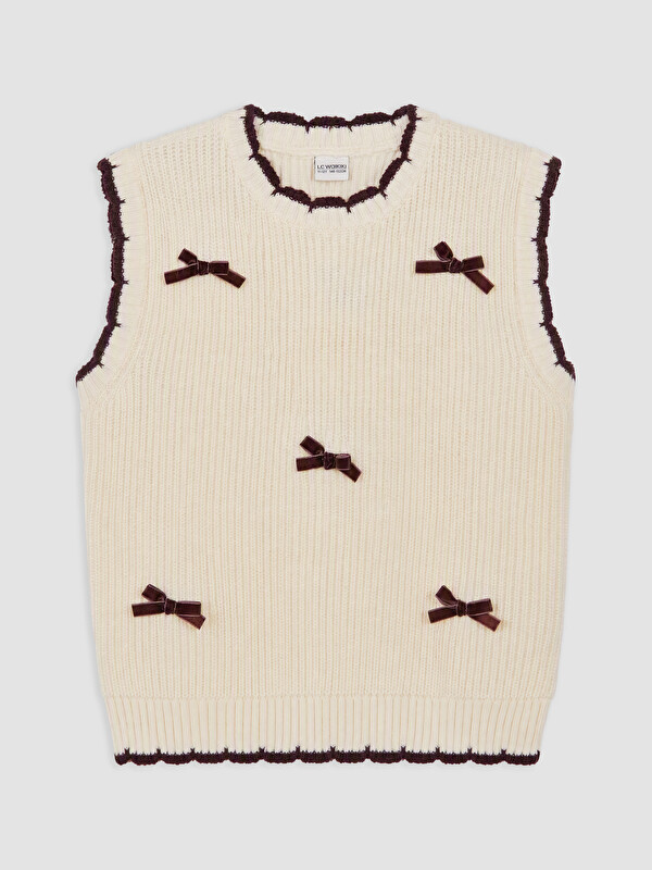 LCW Kids Girl Ecru Sweater Vest