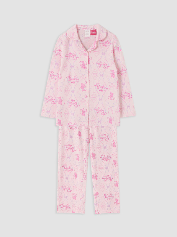 LCW Kids Barbie Baskılı Kız Çocuk Pijama Takım