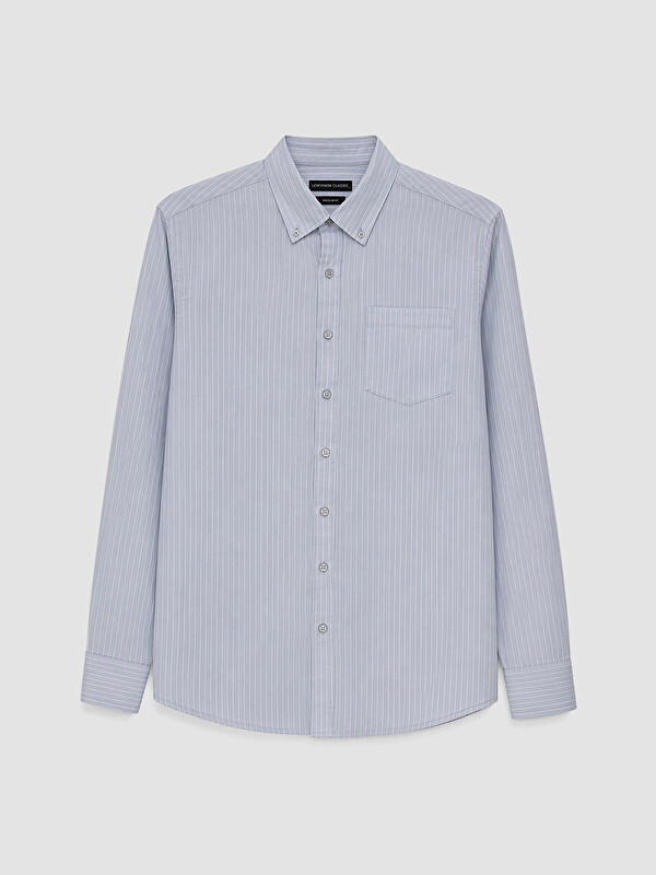 LCWAIKIKI Classic Man Blue Shirt