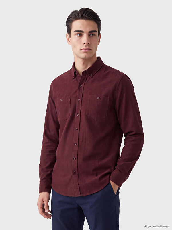 LCWAIKIKI Classic Regular Fit Gabardine Men's Shirt