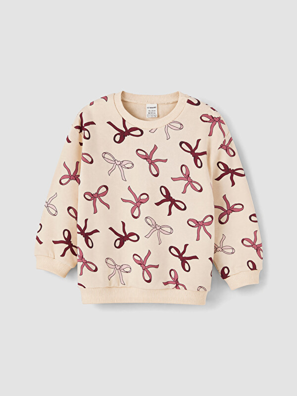 LC WAIKIKI Baskılı Kız Çocuk Kalın Sweatshirt