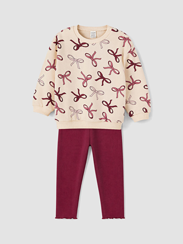 LC WAIKIKI Bow Patterned Girls' Leggings Set
