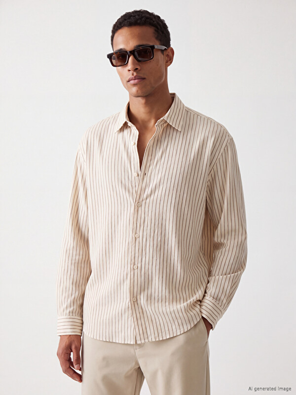 LCW Vision Regular Fit Striped Men's Shirt