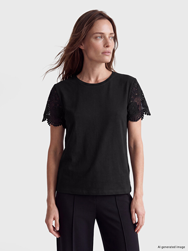 LCW Grace Dantelli %100 Pamuklu Bluz