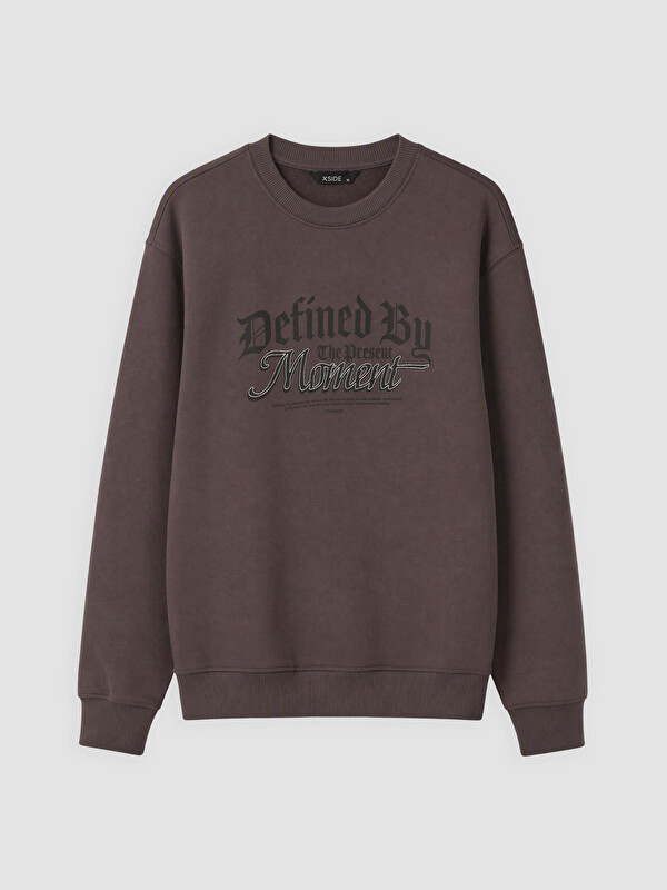 XSIDE Crew Neck Printed Men's Thick Sweatshirt
