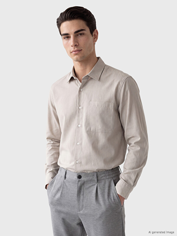 LCWAIKIKI Classic Regular Fit Gabardin Erkek Gömlek