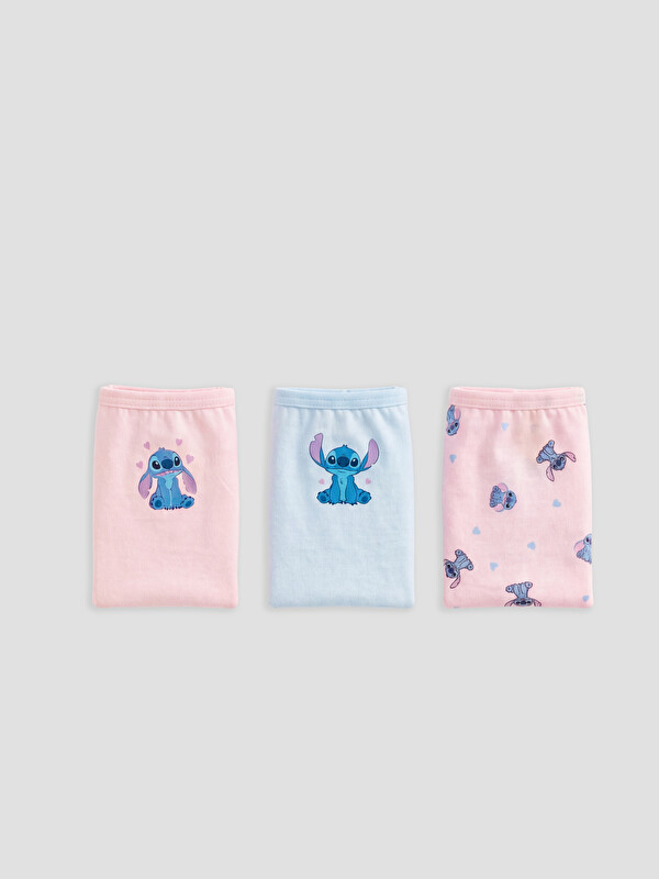 LCW Kids 3 данадан тұратын stitch принтті қыздарға арналған трусылар
