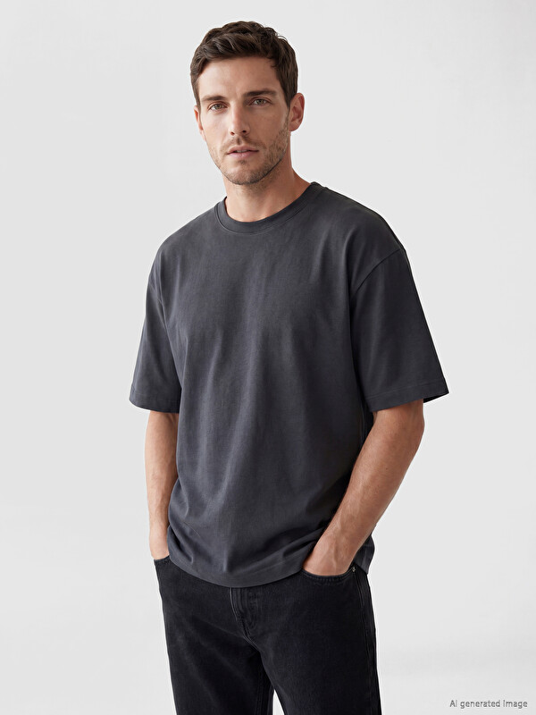 LC WAIKIKI Man Anthracite T-Shirt