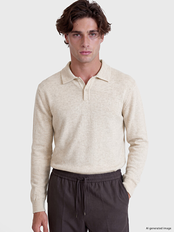LCW Vision Man Beige Sweater