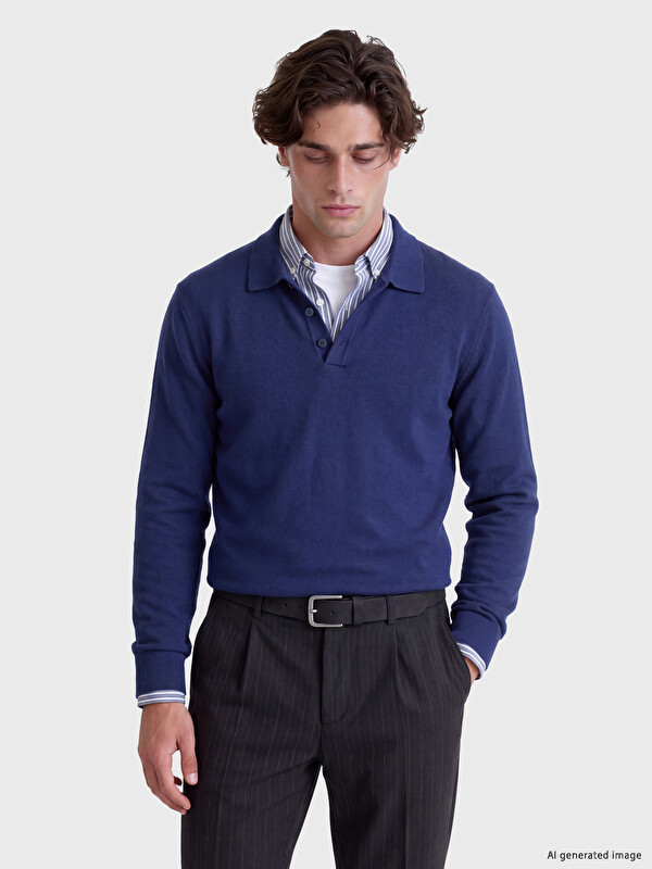 LCW Vision Polo Collar Men's Knitwear Sweater