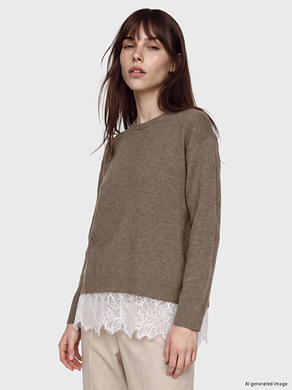 LCW Vision Woman Beige Sweater