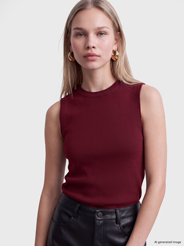 LCW Vision Crew Neck Women's Ribbed Knitwear Tank Top