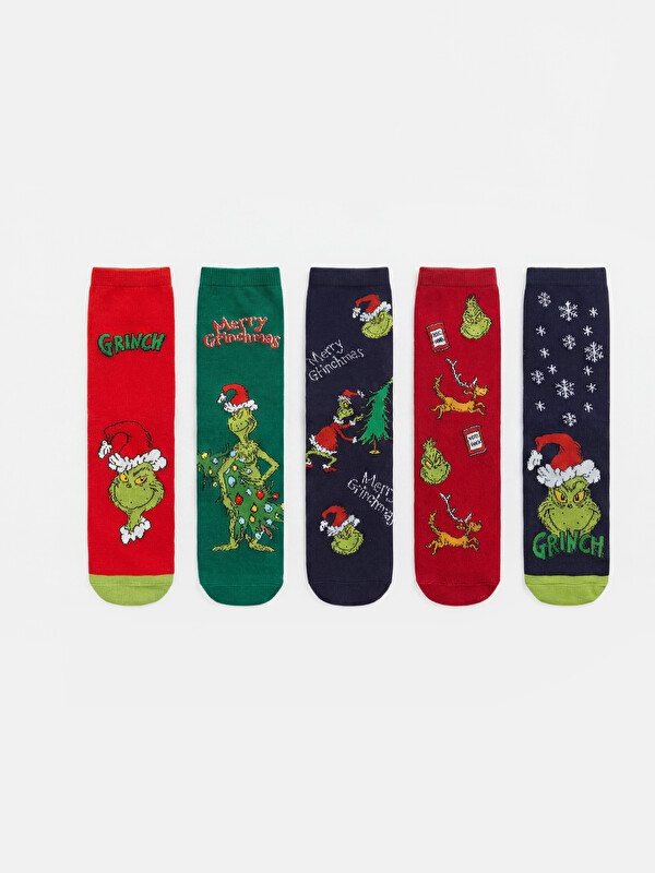 LCW Kids Grinch Licensed Boys' Ankle Socks 5 Pack