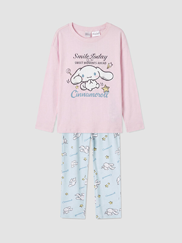LCW Kids Cinnamoroll Crew Neck Girls' Pyjamas Set