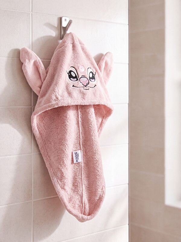 LCW JOY Stitch Nakışlı Kız Çocuk Saç Havlusu