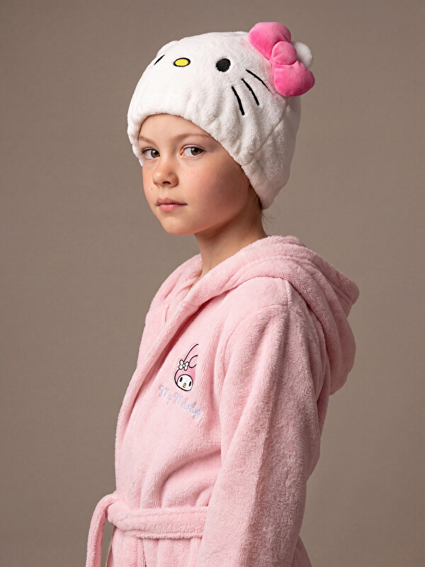 LCW JOY Hello Kitty Figürlü Kız Çocuk Saç Kurutma Havlusu