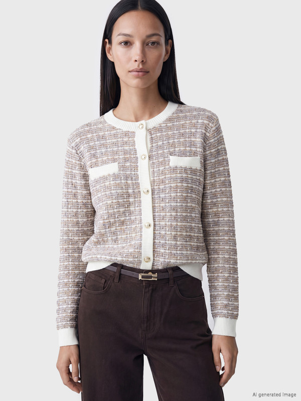 LCW EVERYDAY Woman Ecru Cardigan