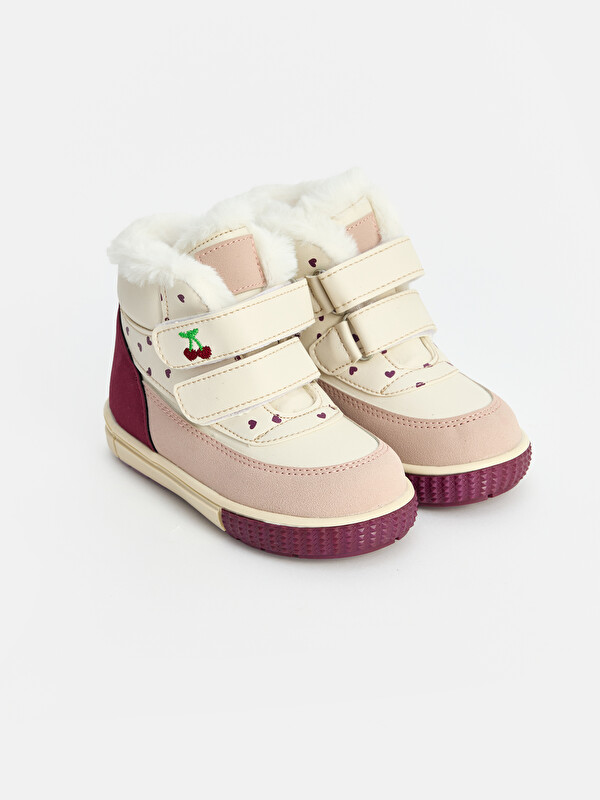 LCW STEPS Plush Lined Embroidered Girls' Sneaker
