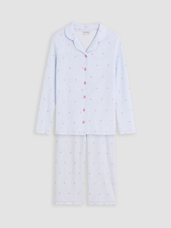 LCW Kids Collared Neck Girls' Pyjamas Set