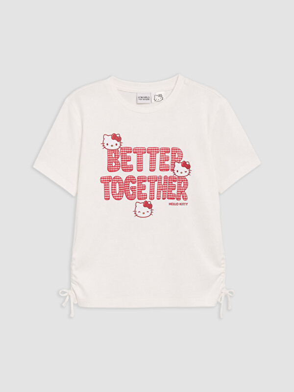 LCW Kids Bisiklet Yaka Hello Kitty Baskılı Kız Çocuk Tişört