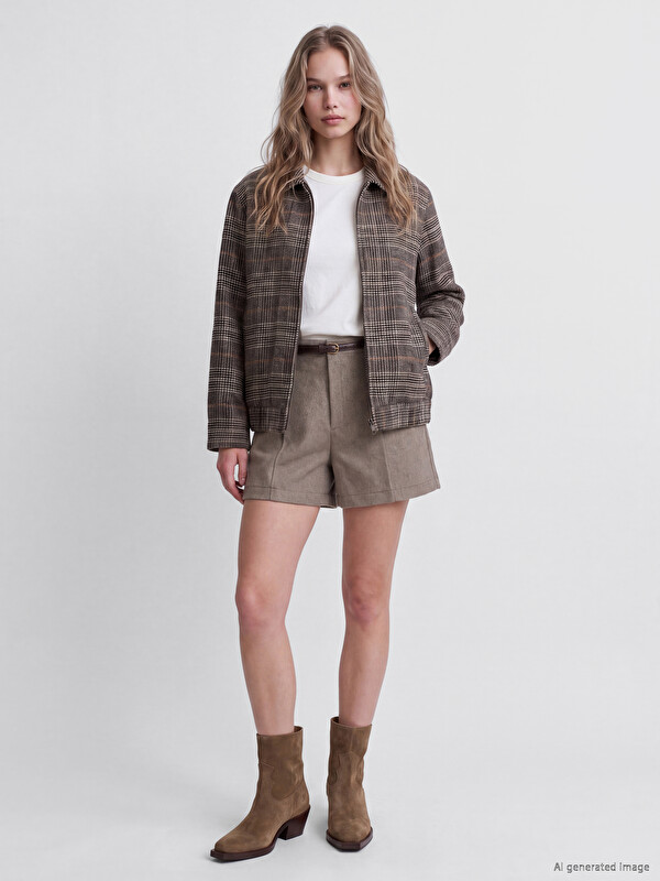 LCW Vision Woman Brown Shorts