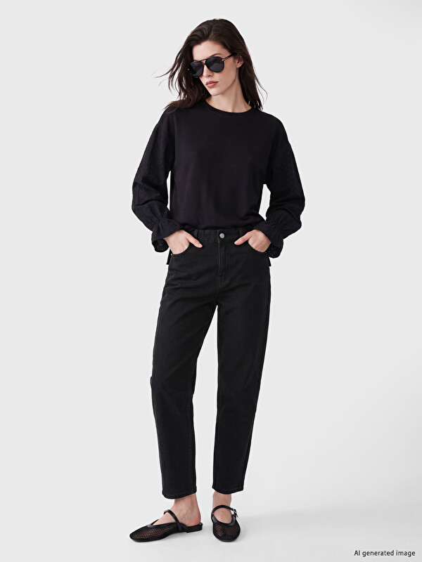 LCW Modest Balloon Fit Kadın Jean Pantolon