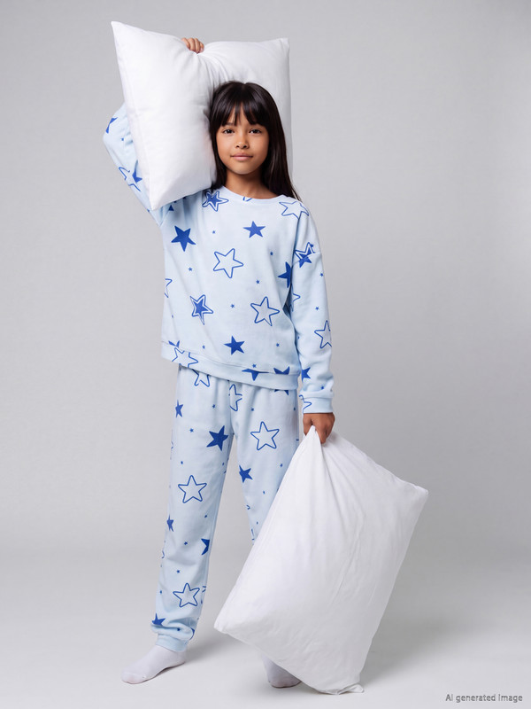 LCW Kids Baskılı Kız Çocuk Pijama Takımı