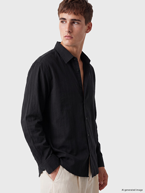 LCW Vision Regular Fit Çizgili Erkek Gömlek
