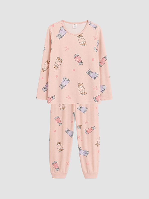 LCW Kids Desenli Kız Çocuk Pijama Takım