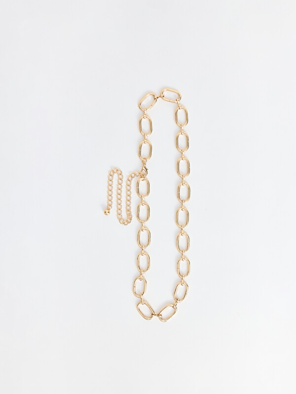 LCW ACCESSORIES Adjustable Oval Ring Women's Chain Belt