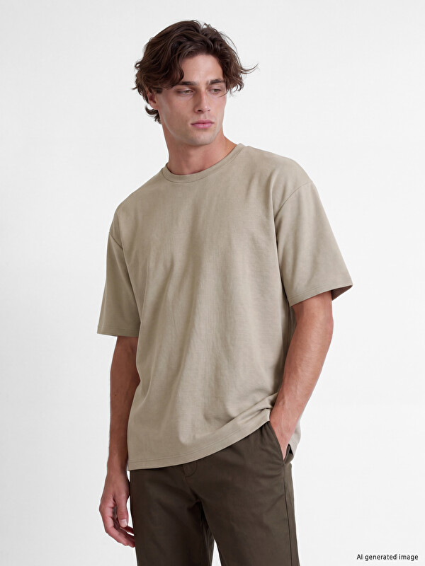 LCW Vision Loose Fit T-Shirt aus fließendem Stoff /04