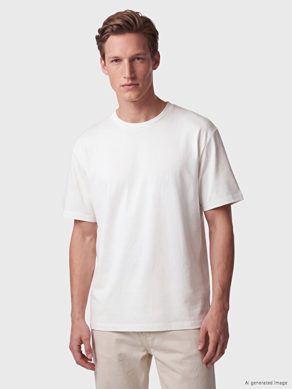 LCW Vision Loose Fit Fluid Fabric T-shirt /04