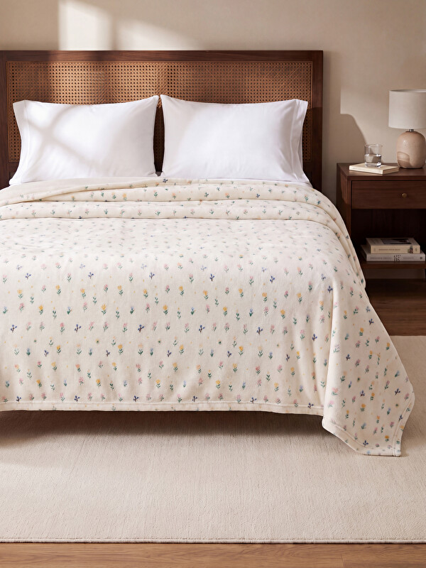 LCW HOME بطانية مزدوجة مزهرة 200x220 سم