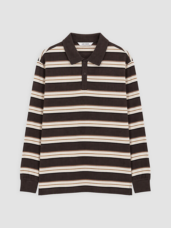LCW Vision Mashkull Ngjyre Kafe Sweatshirt