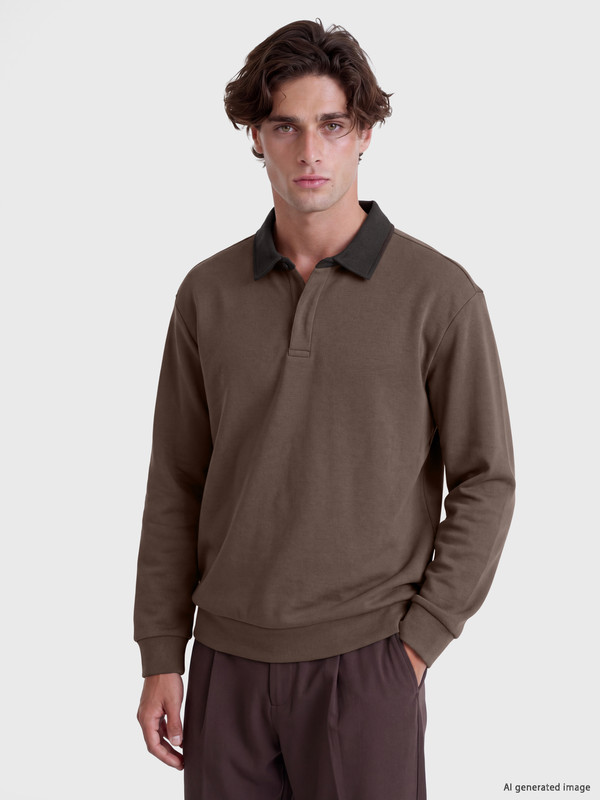 LCW Vision Polo Collar Men's Sweatshirt