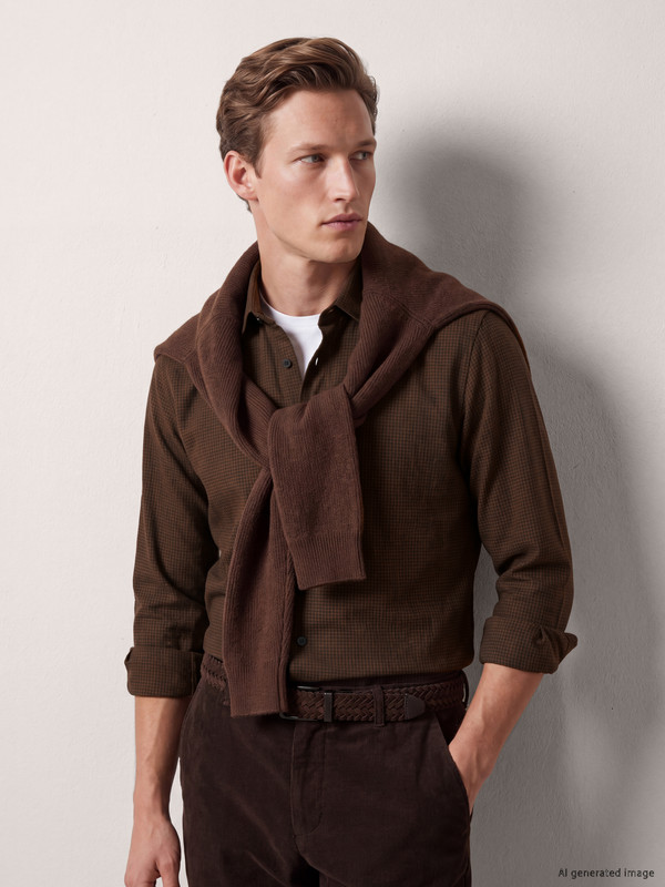 SOUTHBLUE Regular Fit Ekose Gabardin Erkek Gömlek