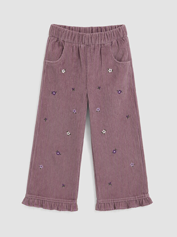 LCW Kids Pantaloni din catifea pentru fete cu talie elastică